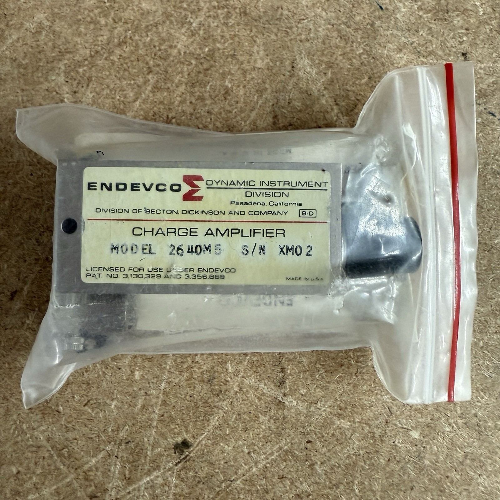 Endevco Charge Amplifier 2640 New NOS Vintage Becton Dickinson Test Equipment