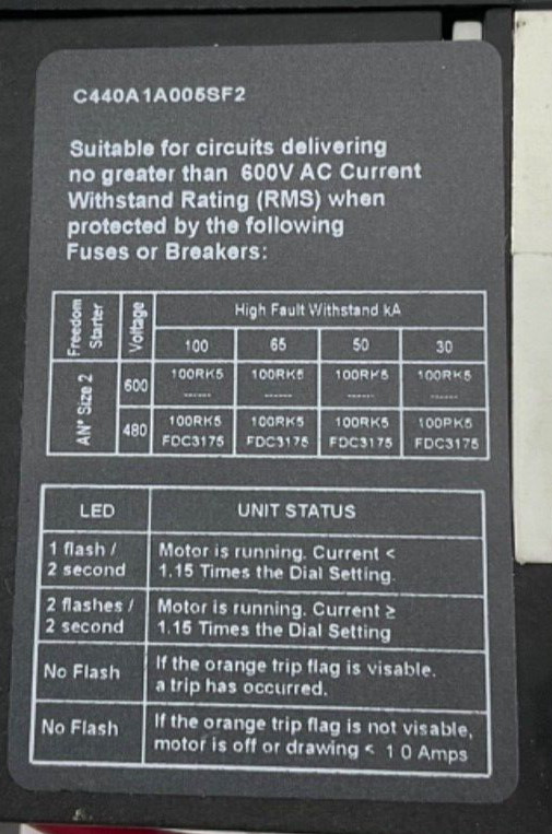 NEW EATON AN19GN0T5E005 STARTER FVNR SZ2 SS OVERLD 1-5A 24/60 COIL 1NO AUX