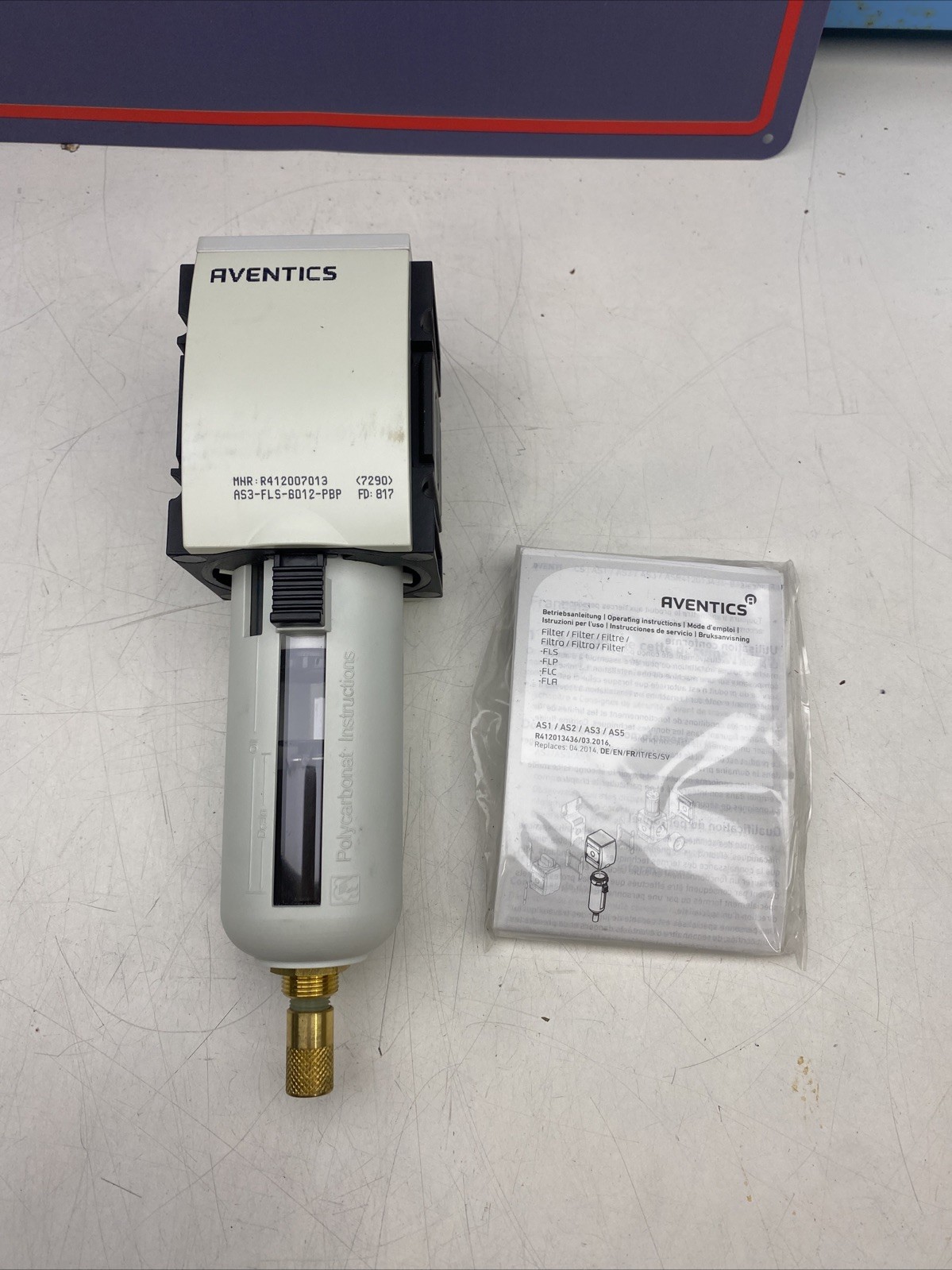 AVENTICS AS3 -FLS -G012 -PBP Pneumatic Filter NEW