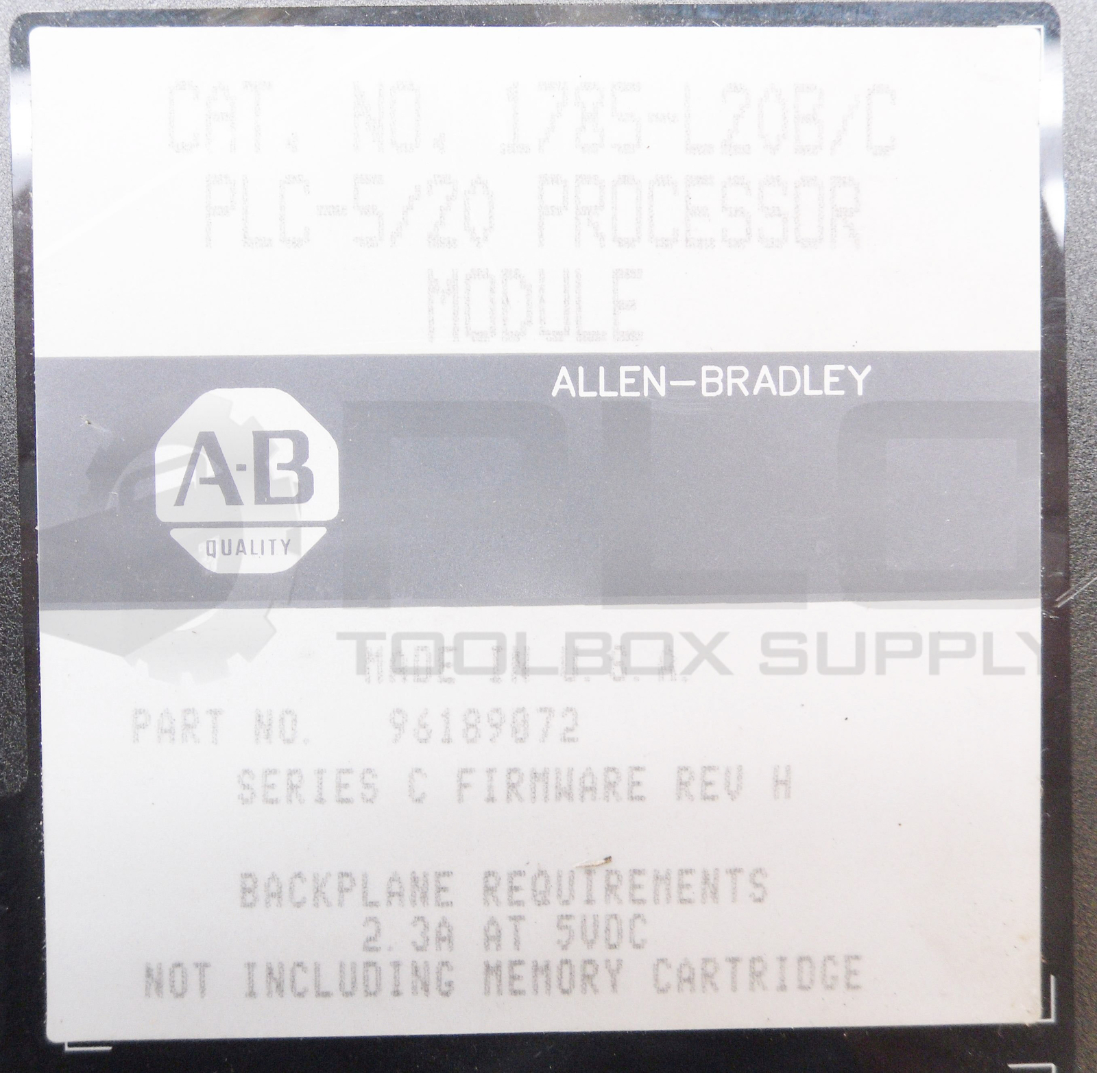 ALLEN BRADLEY 1785-L20B /C PLC-5/20 PROCESSOR MODULE W/ 1785-ENET /B *READ*
