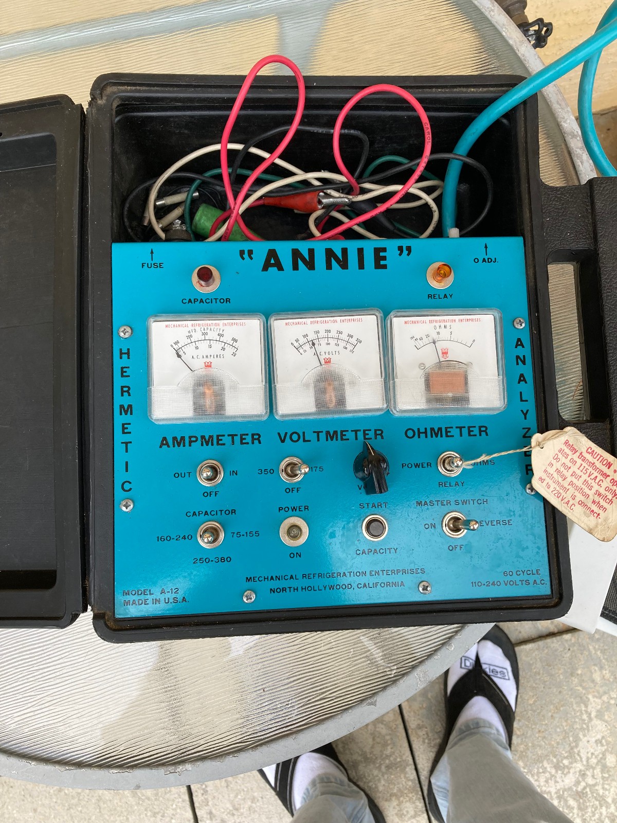 Mechanical Refrigeration Ent Annie Model A-12 Hermetic Unit & Component Analyzer