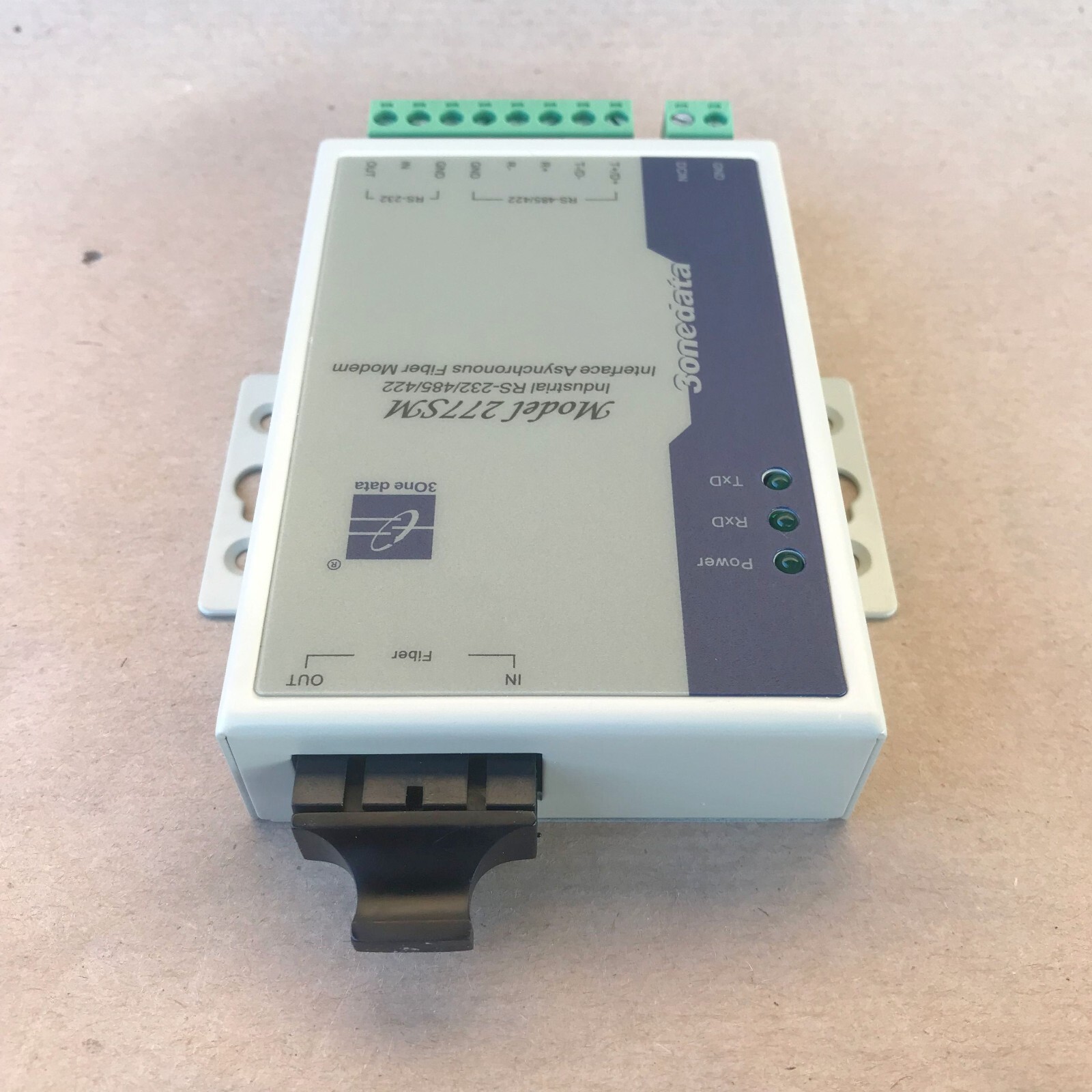 3ONEDATA 277SM INTERFACE ASYNCHRONOUS FIBER MODEM RS232/485/422 MODEL277SSC20KM