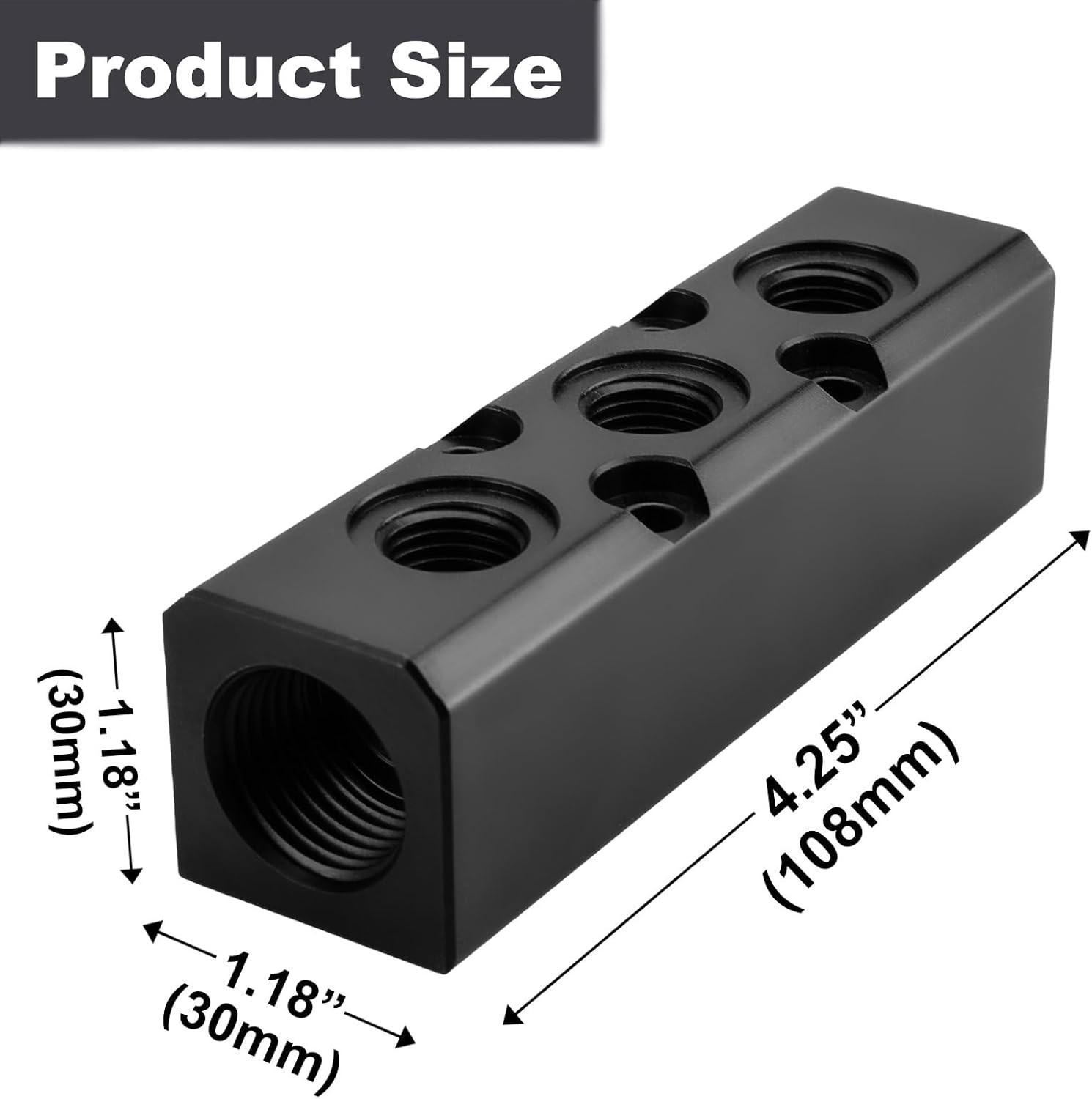 Air Manifold, 3 Way 5 Port Air Compressor Manifold, Air Hose Inline Manifold Blo