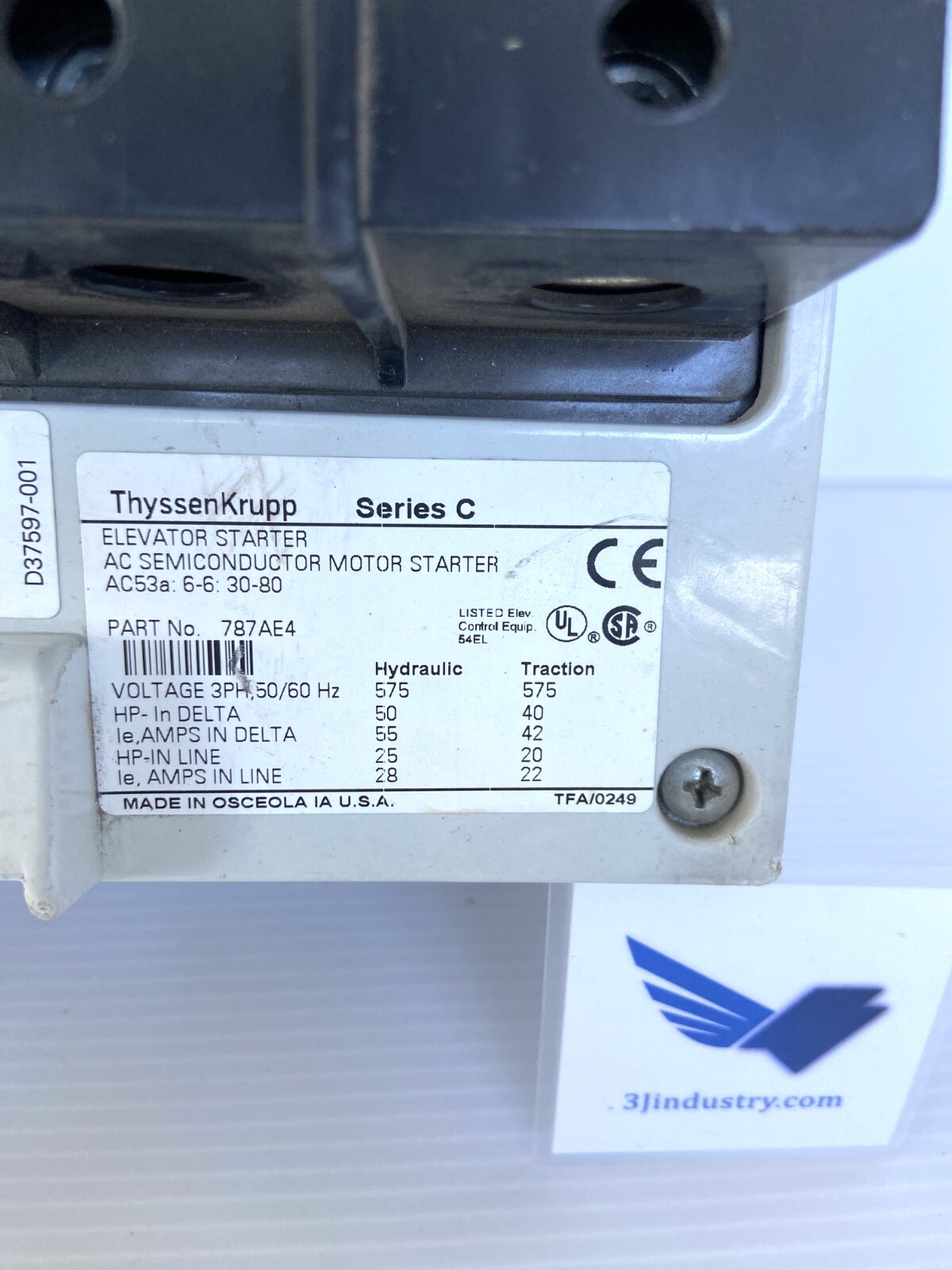 787AE4 SERIE C – 3PH – 50/60HZ – 575V – 50HP – 55A – 25HP – 28A – AC53A:6-6:30-8