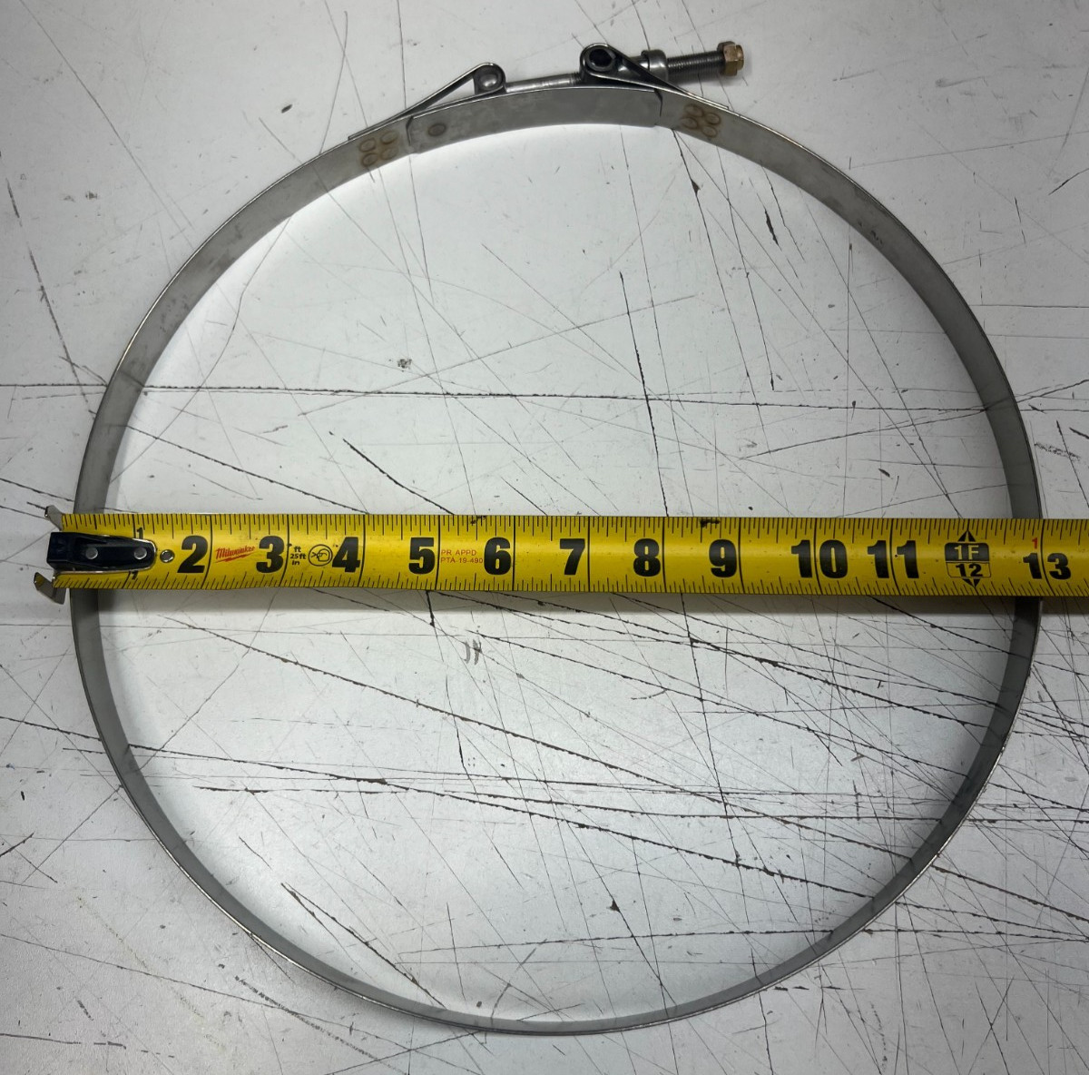 12-3/4″ – 13-1/2″ Clampco T-Bolt Band Clamp 951KL-1326 304 Stainless Steel USA