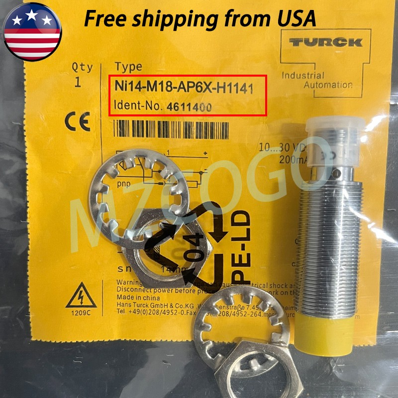 For Turck NI14-M18-AP6X-H1141 Inductive Proximity Sensor Switch 10-30VDC 200mA