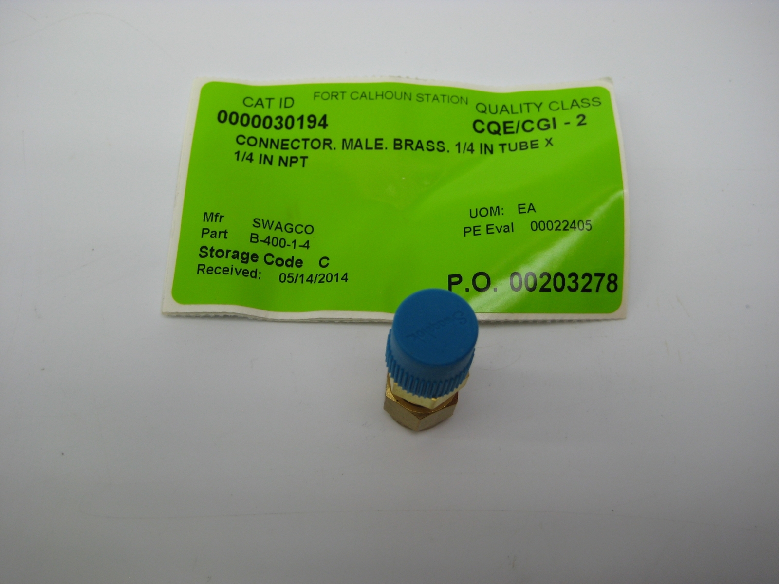 INDUSTRIAL SPARE B-400-1-4 0000030194 CONNECTOR PKG OF 10 NSNP