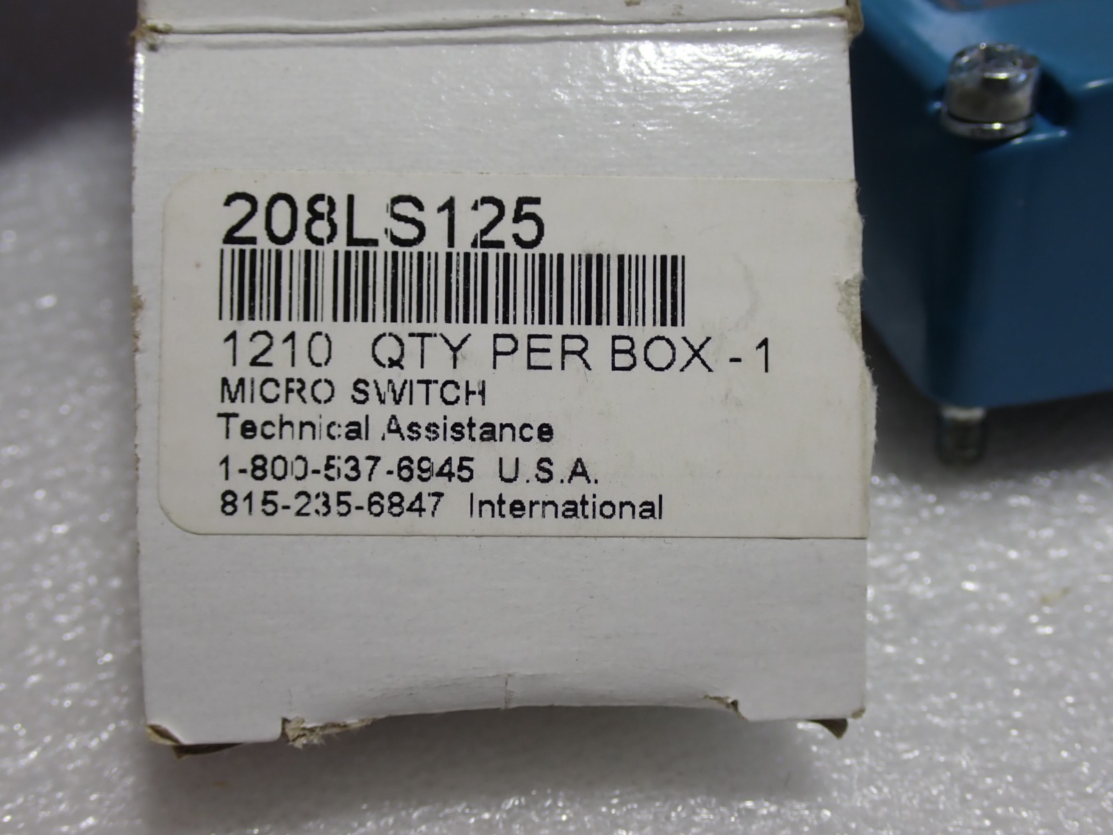 208LS125 HONEYWELL MICROSWITCH NEW