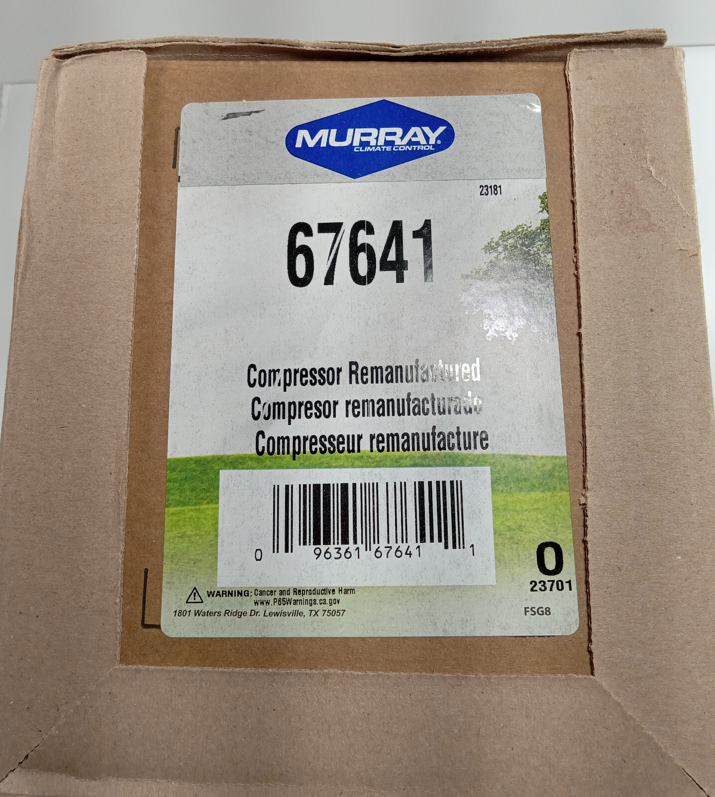 1 REMANUFACTURED MURRAY 67641 A/C COMPRESSOR ***MAKE OFFER***