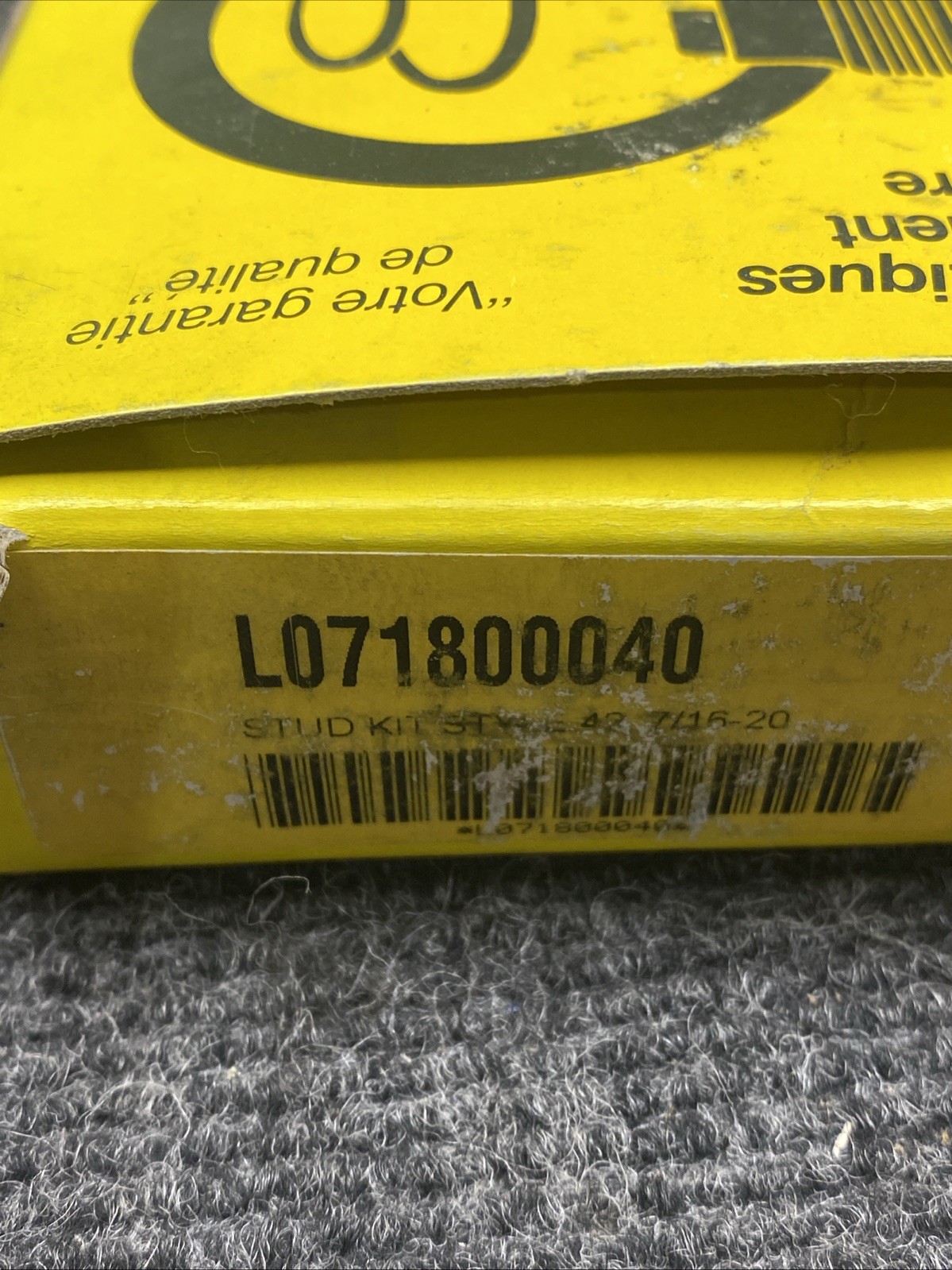 PARKER L071800040 Stud Kit Style 42, 7/16-20