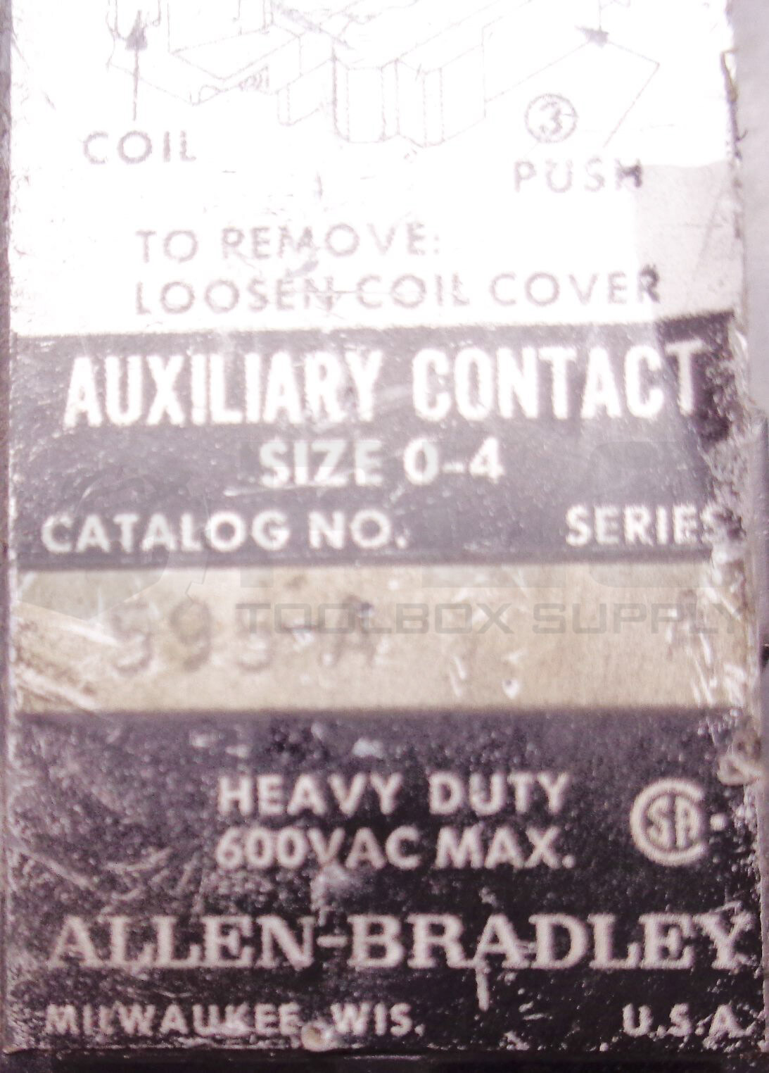 ALLEN BRADLEY 500-BOD94 A CONTACTOR W/ CB236 COIL W/ 595-A /A CONTACT 500-B0D94