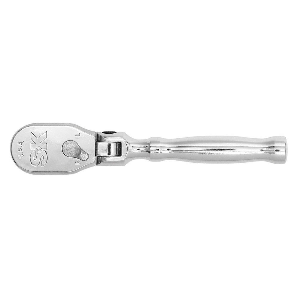SK PROFESSIONAL TOOLS 80280 Hand Ratchet, 5 in, Chrome, 1/4 in 56FP93