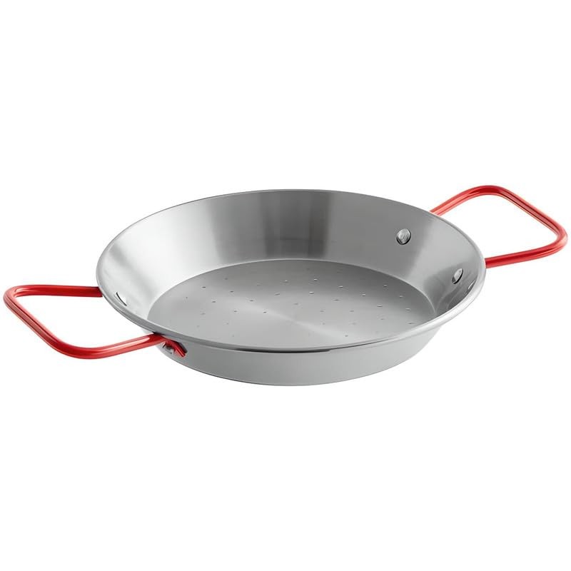 OCS Parts 8-Inch Polished Carbon Steel Paella Skillet Pan