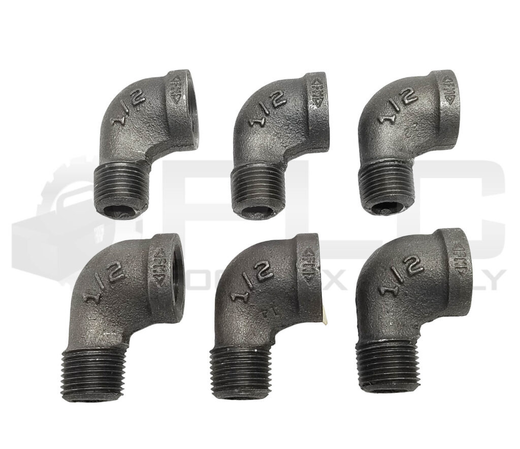 LOT OF 6 NEW WARD 1/2 ELBOW, MALE 1/2″ x FEMALE 1/2″