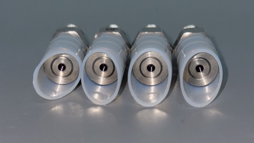 Lot of 4 Gatewood Ruby Tip Nozzle R2545SS .025″, Stainless Hi-Press Shell (B201