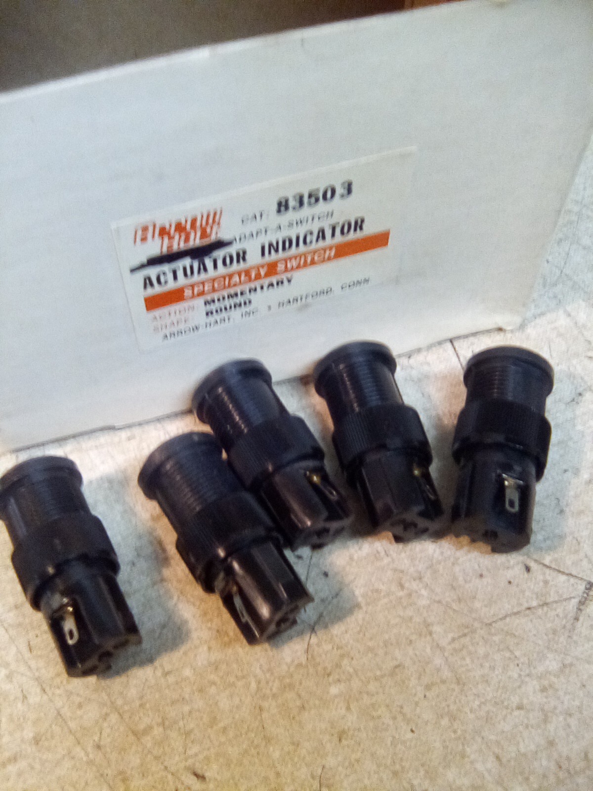 Lot Of 5 Arrow Hart 83503 Adapt-A-Switch Actuator Indicator Round Momentary