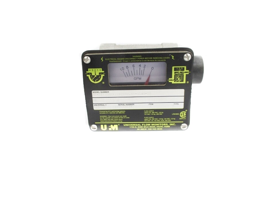UNIVERSAL FLOW MONITORS MN-ASB10GM-12-210V.88-A1WR-2D 0-10GPM NSNP
