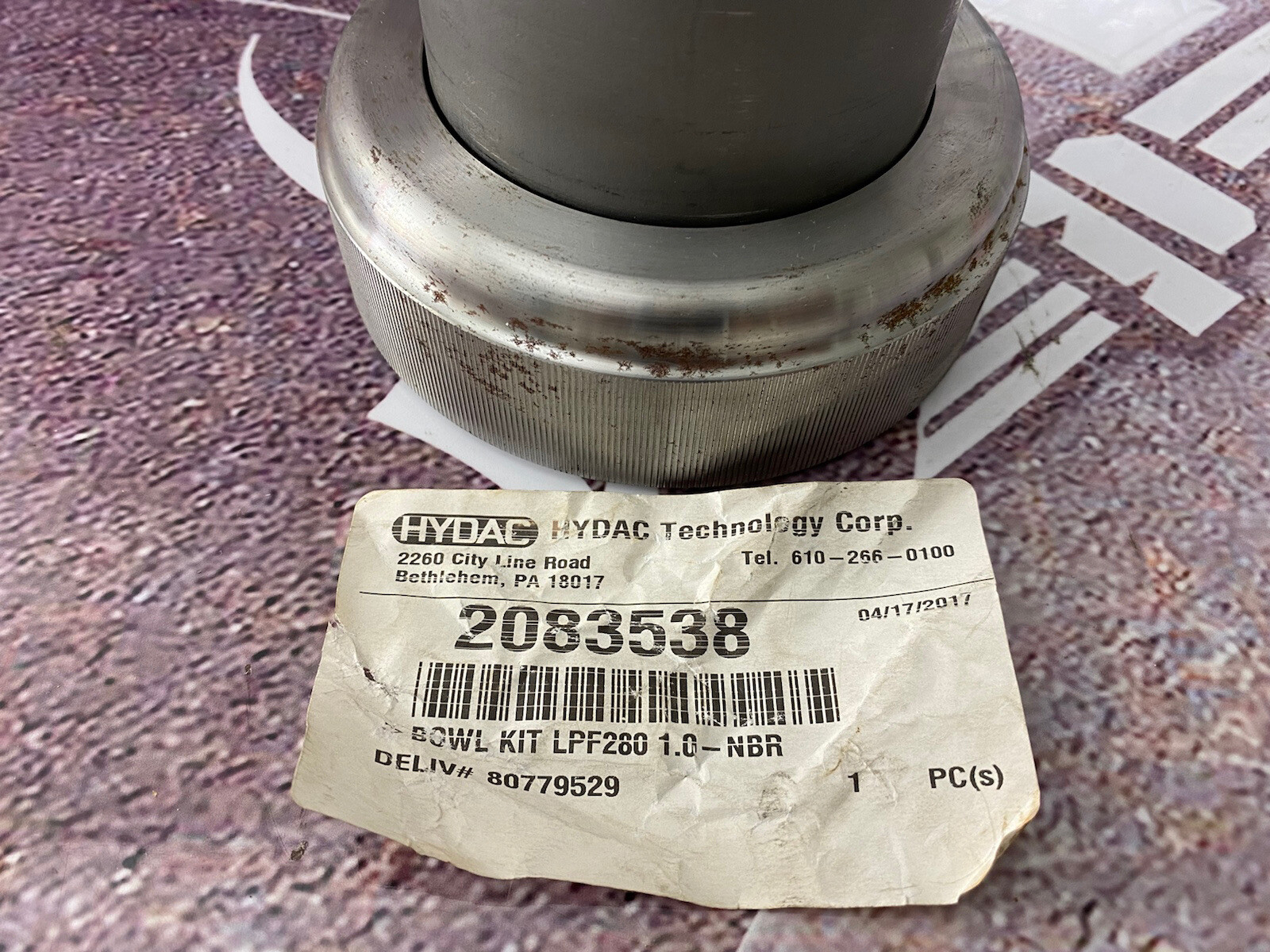Hydac 2083538 Bowl Kit LPF280 1.0-NBR