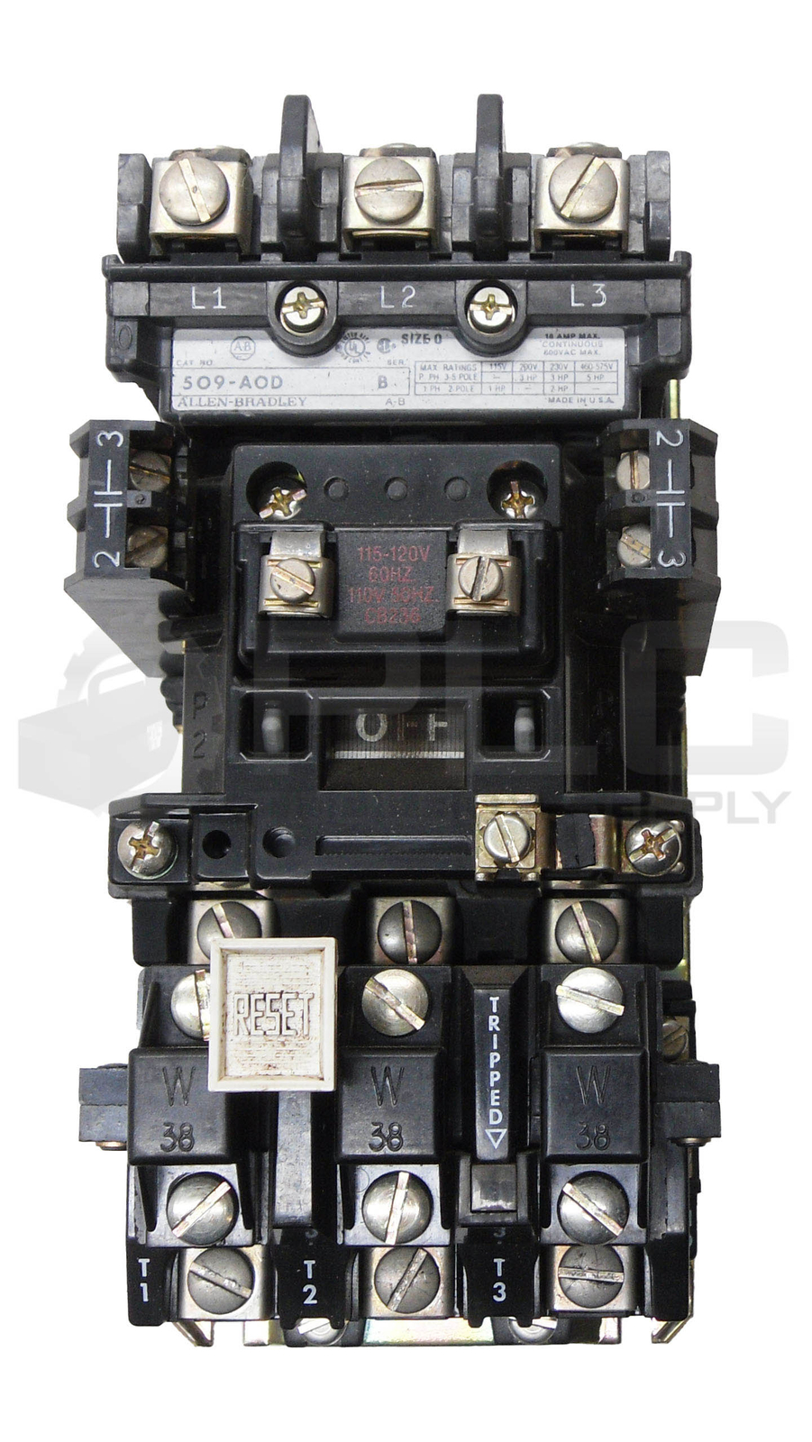 ALLEN BRADLEY 509-AOD /B W/ CB236 W/ 42185-800-01 W/ 595-A /B W/ W38 595-A02 /A