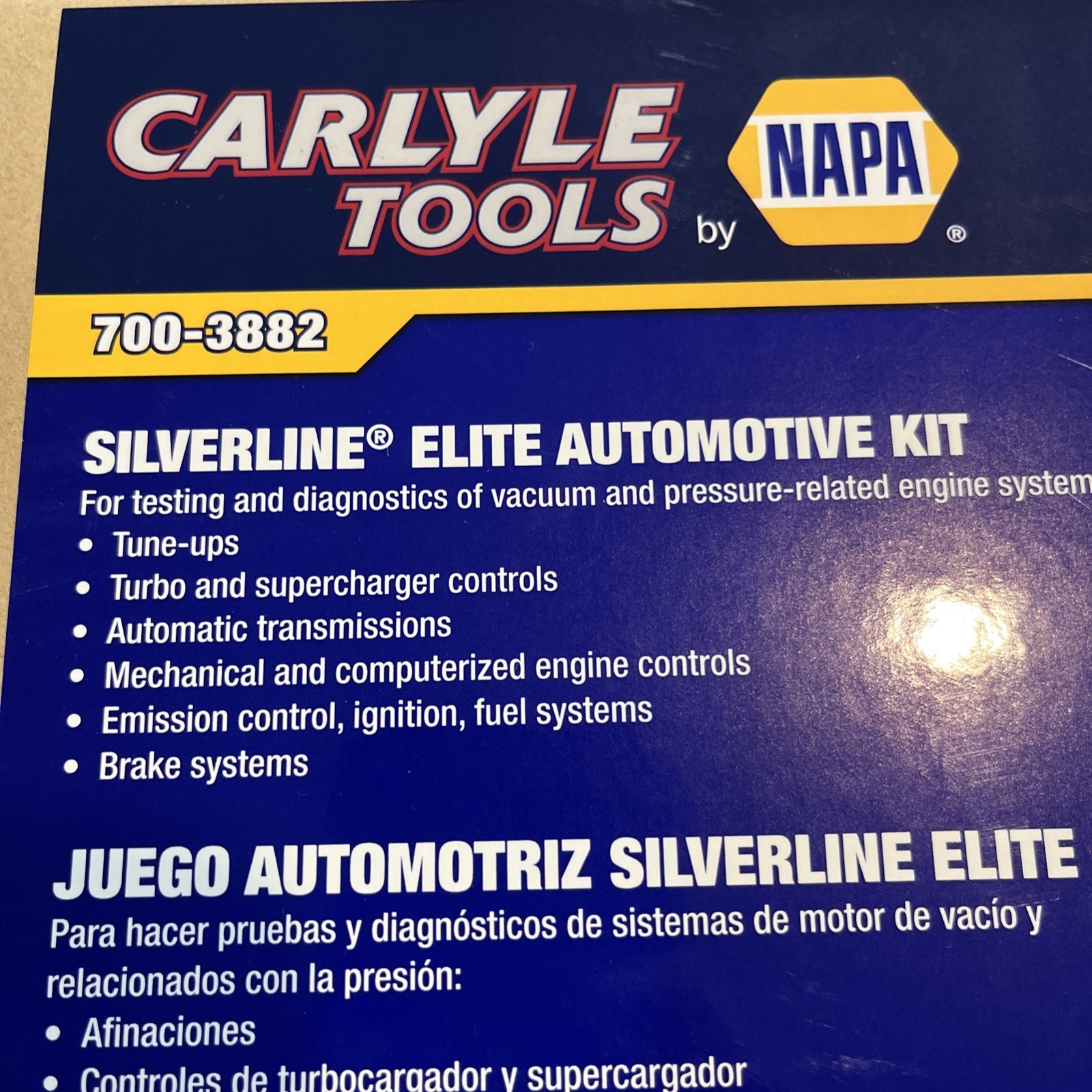 Napa Automotive Silver line Elite Brake Bleeding Kit 700-3872 Mityvac NV8500