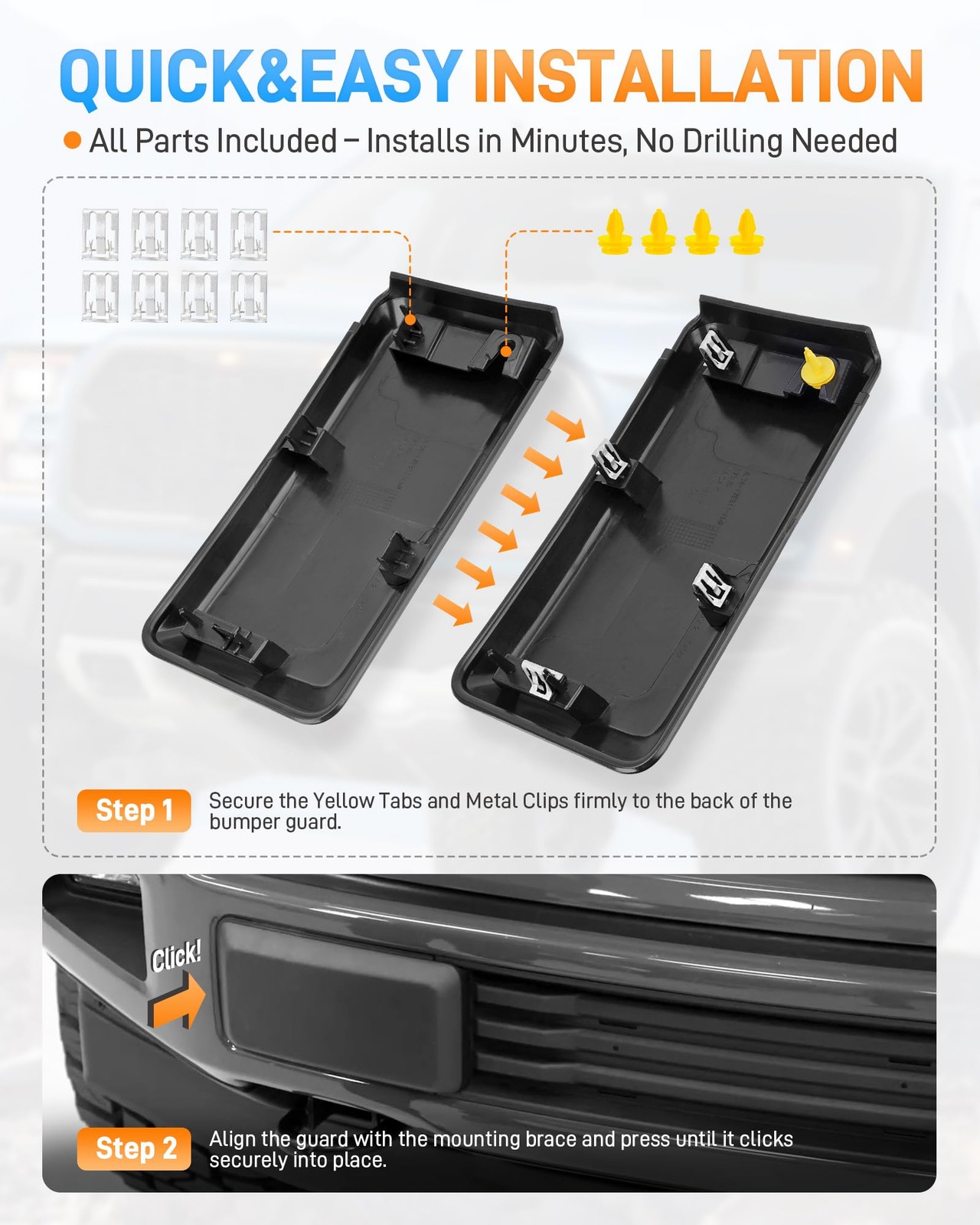 F150 Front Bumper Guard Pad Cover Compatible with Ford F-150 2018 2019 2020, …