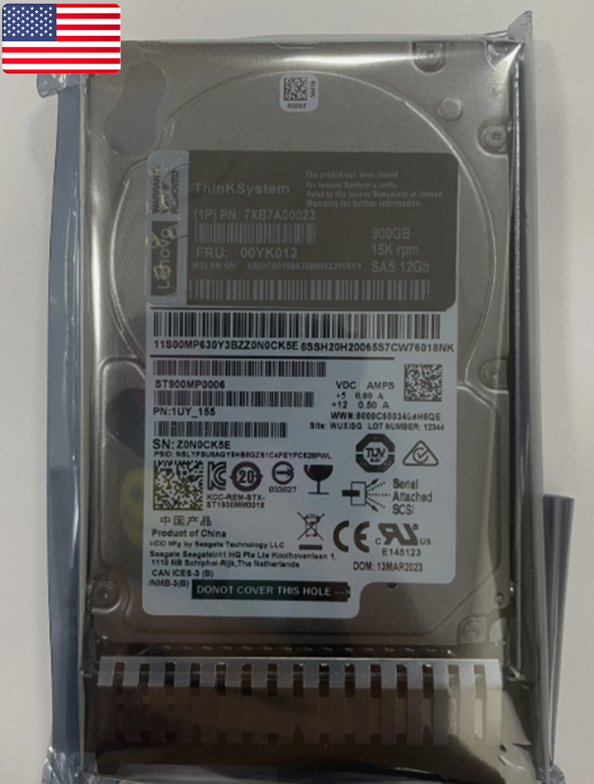New Lenovo 00YK012 7XB7A00023 2.5 ” 900GB 15K SAS 12G HDD HARD DRIVE – US Stock