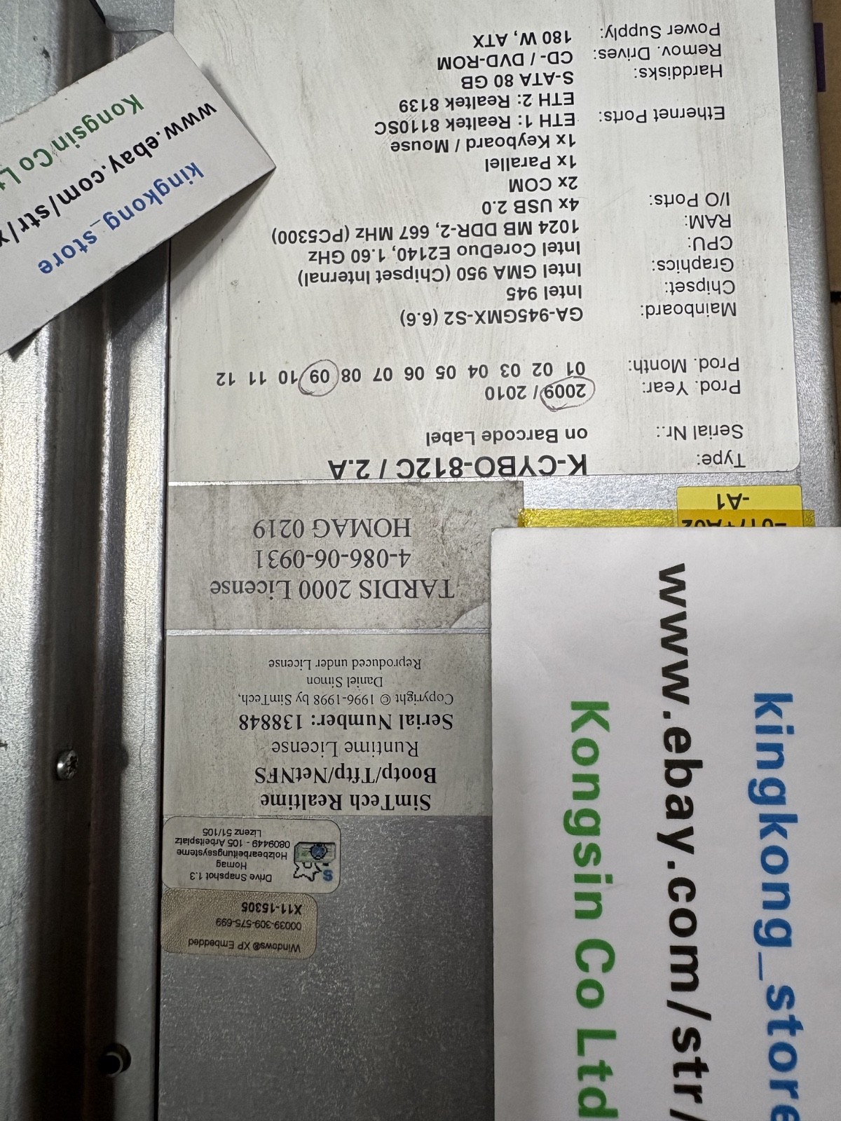 K-CYBO-812C / 2.A HOMAG 0219 TARDIS 2000 License 4-086-06-0931 kingkong_store