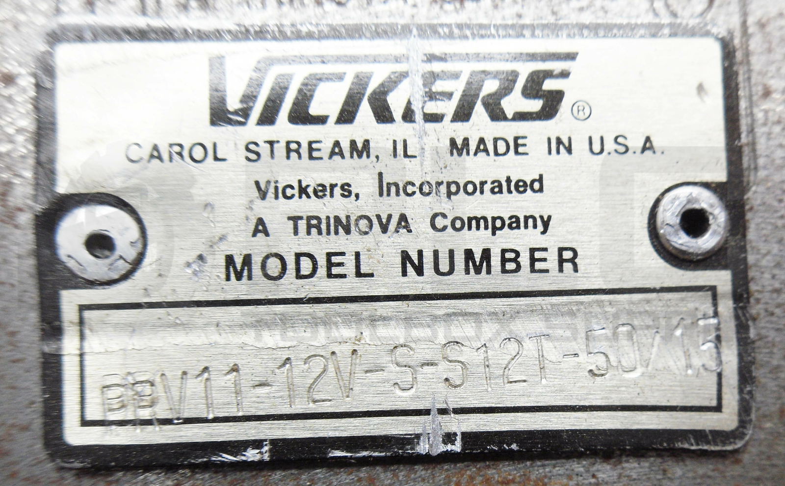 NEW VICKERS PRV11-12V-S-S12T-50/15 VALVE BODY 02183366