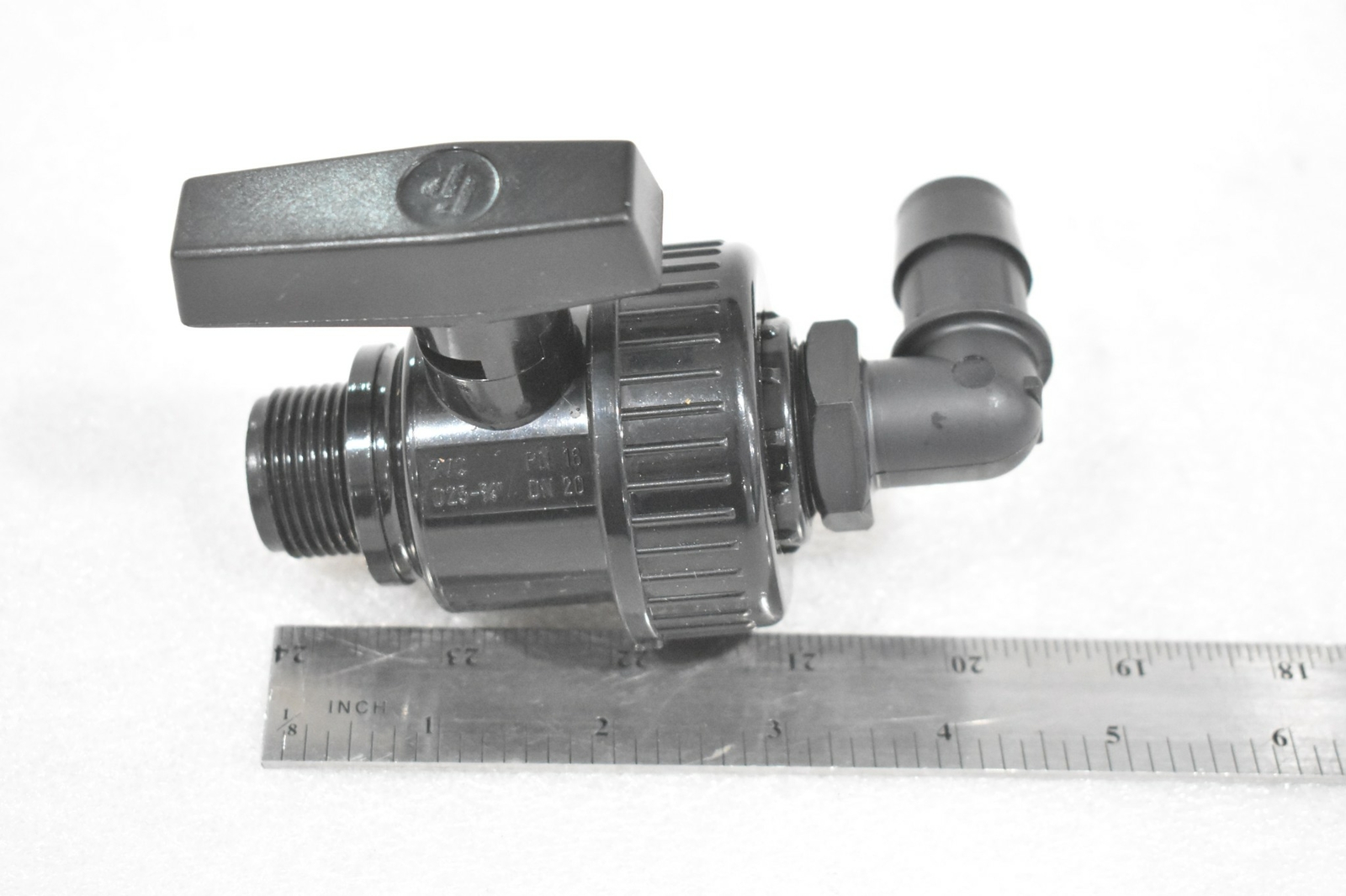 TECNO PLASTIC D25-3/4″ PN 16 DN20 PVC SHUT OFF VALVE ( LOT OF 2 )