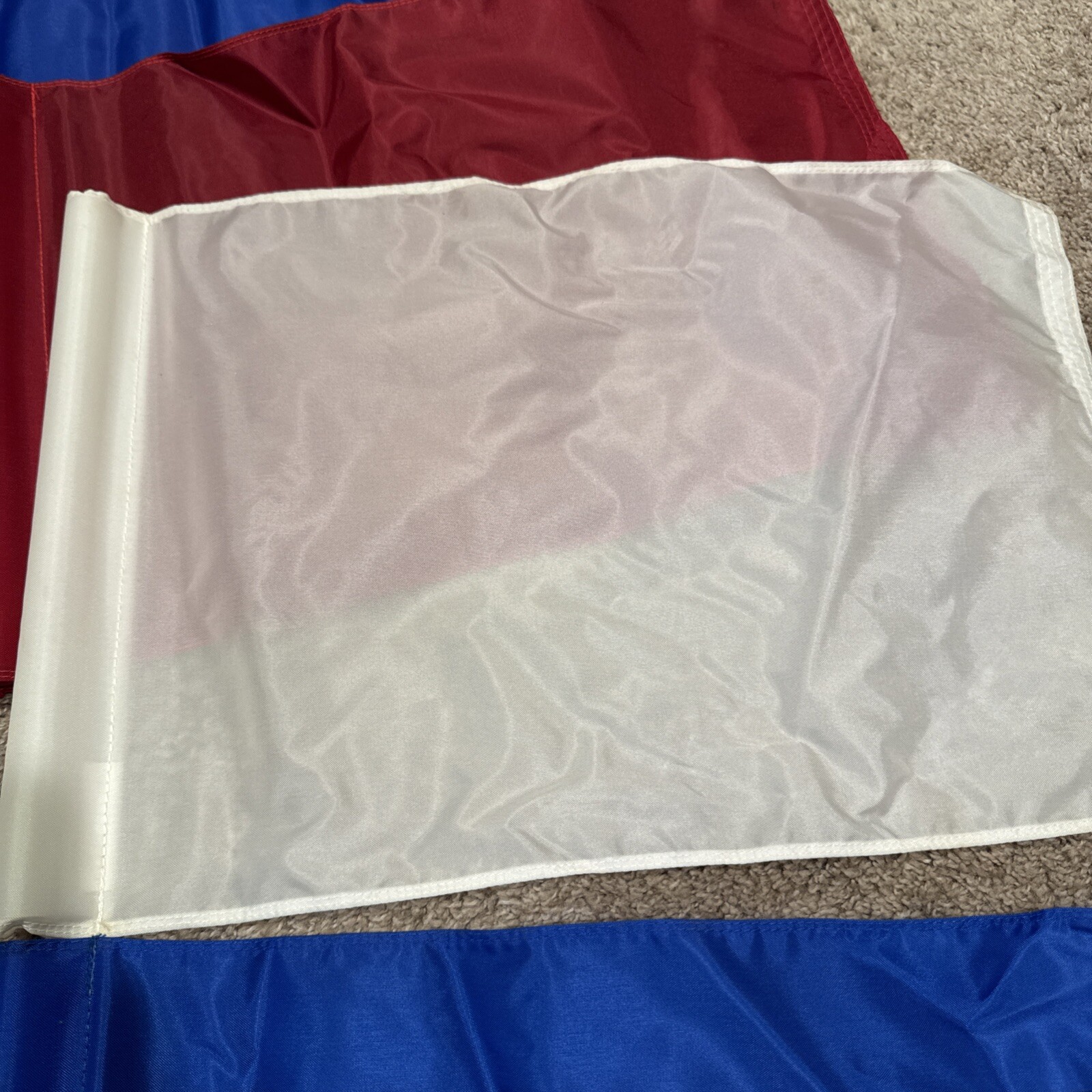5 Red White Blue Standard Golf Flags Par-Aide Tube Mount 18×13.5” + 3 Net Target