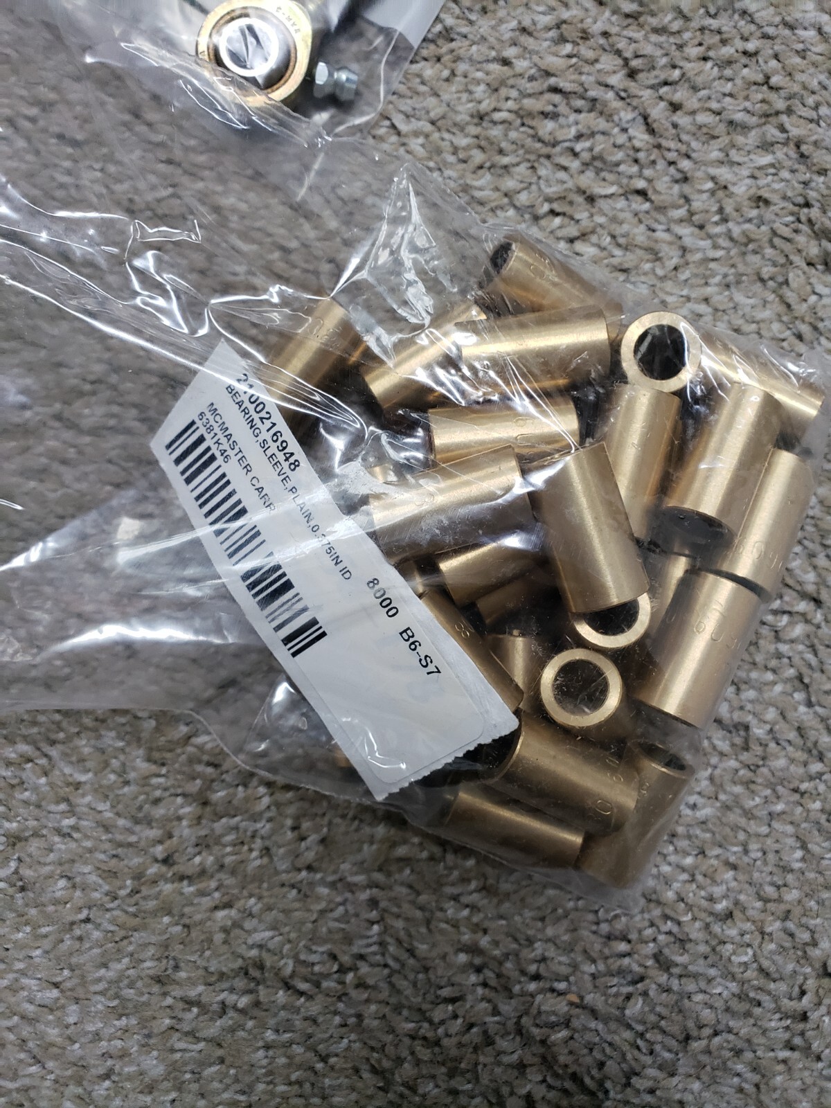 NEW LOT of 30 McMasters Carr Bronze bushings Sleeve Bearing .375″ ID # 6381k46