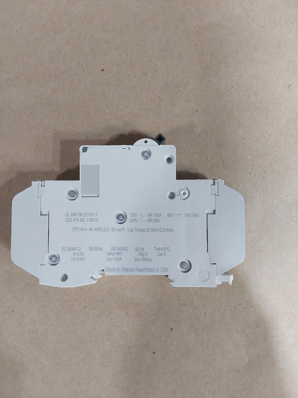 SCHNEIDER ELECTRICS C60 15A 240V 60V MULTI