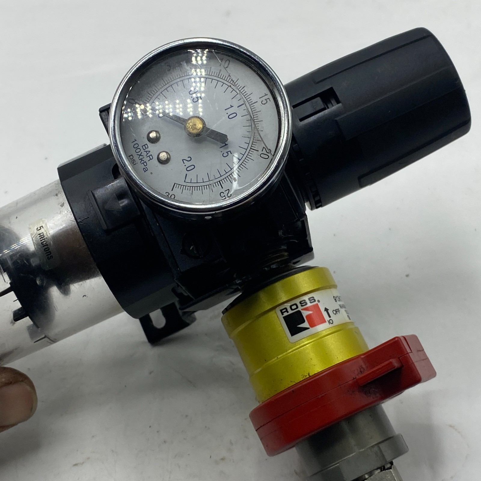 ROSS 913K77 Pneumatic Air Filter Regulator Lubricator 10.3bar 52 C