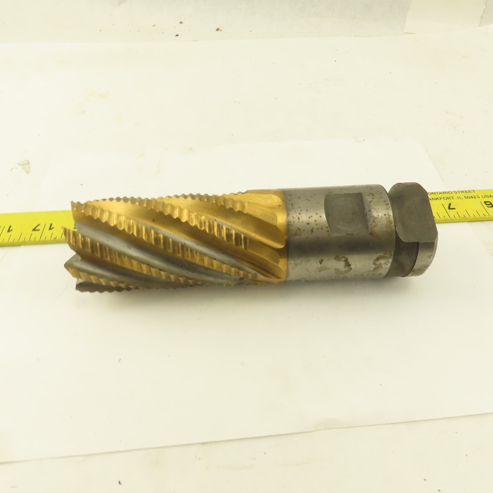 Niagara 2″ Dia. 8 Flute Twist TiN Coated Roughing End Mill Positiv-Lok Shank