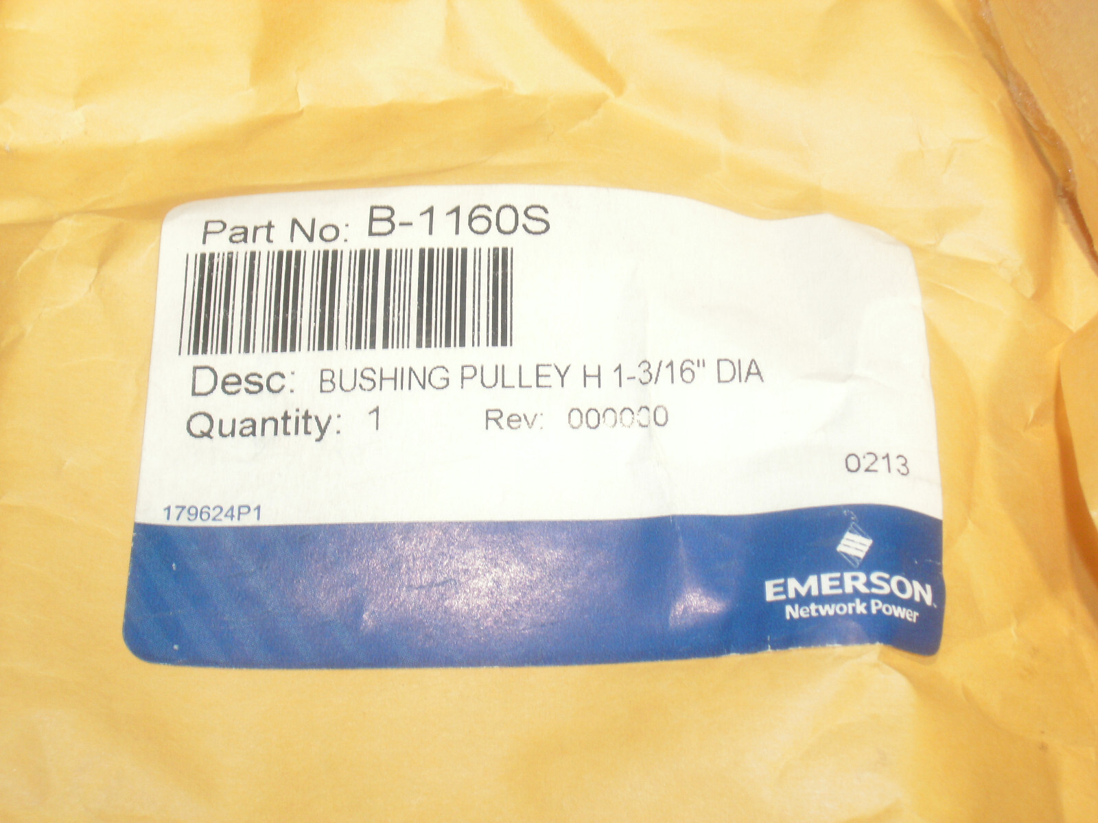 BROWNING H 1-3/16 BUSHING 1-3/16″ BORE 1078369 EMERSON LIEBERT B-1160S