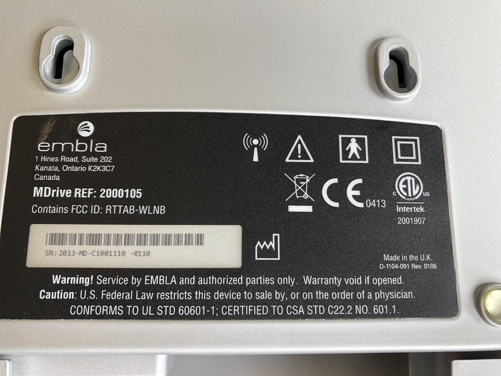 Embla Natus N7000 MDrive Consoles, Patient Units, Cradles, Cables – Used – 1 LOT