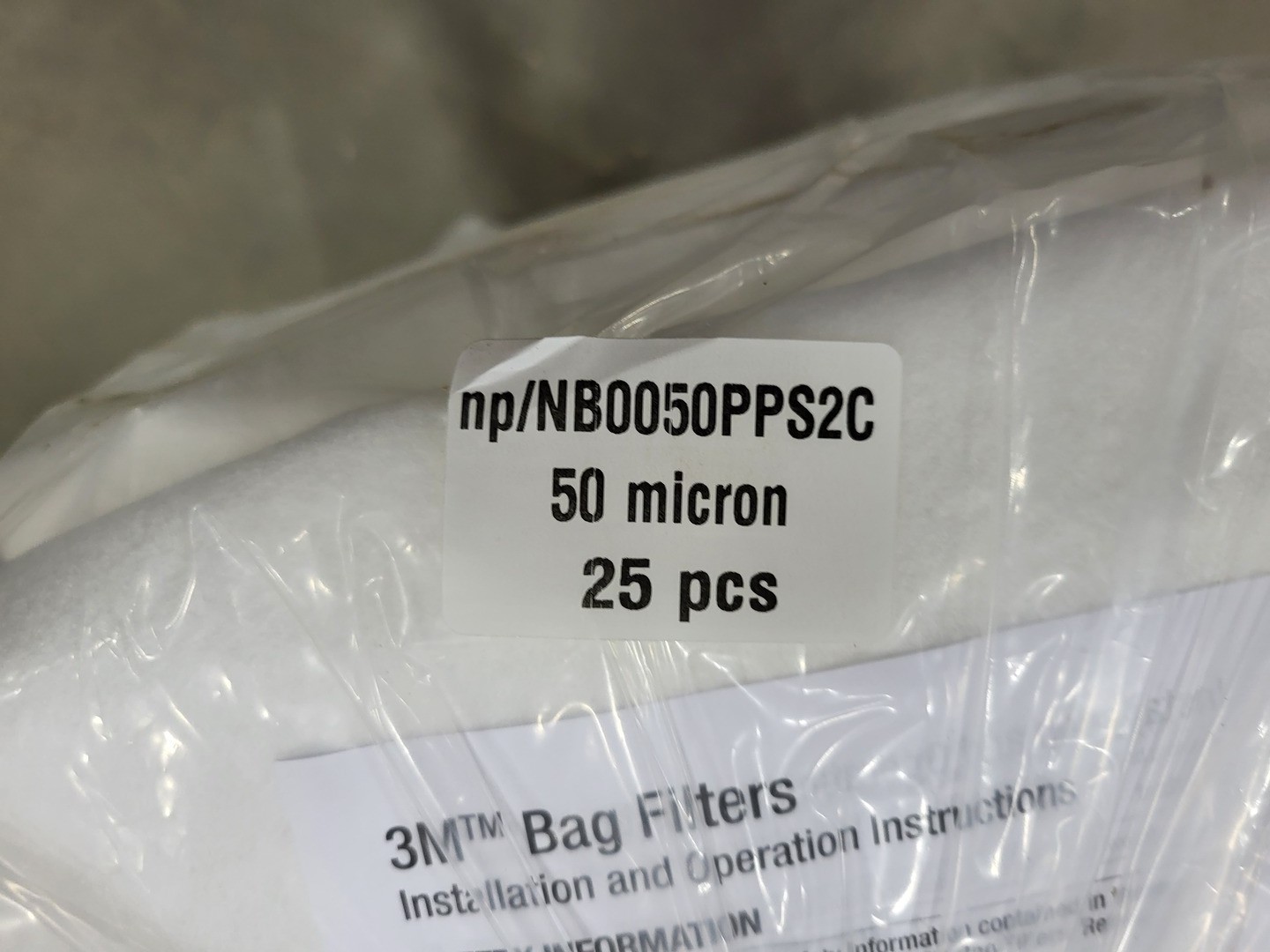 SURPLUS NEW 3M NB0050PPS2C NB Series Filter Bag 50 micron (Box of 50) – Air