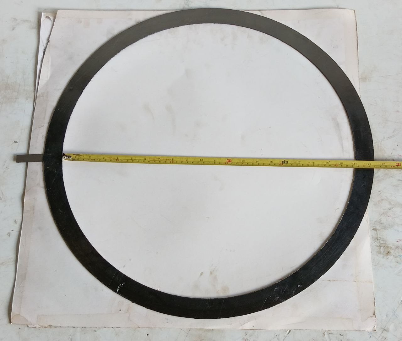23.5 inch Steel Flange Ring Spacer Gasket 31mm Width Heavy Duty Metal Shim Tabbe