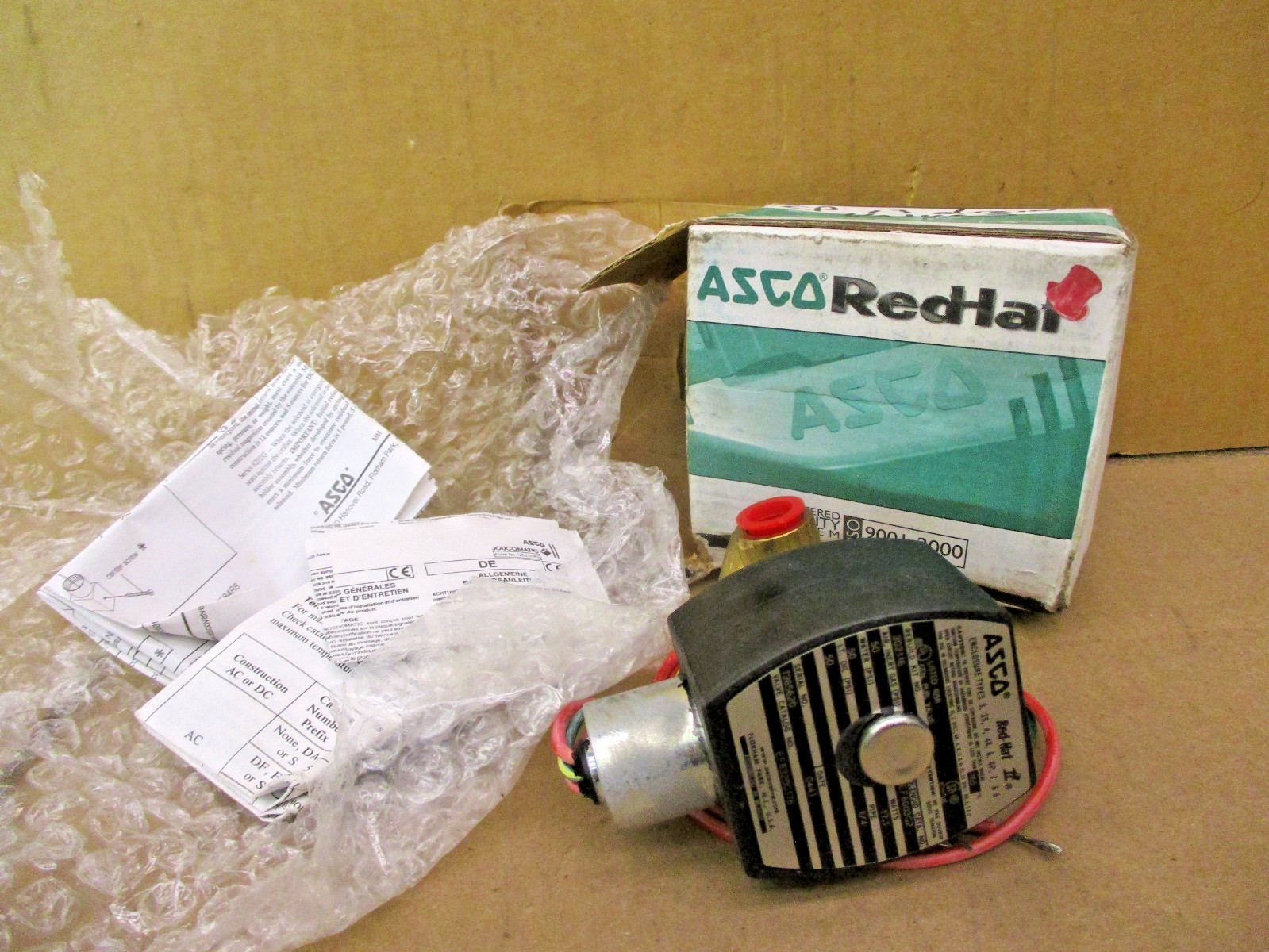 New Open Box ASCO Red-Hat EF8320G176 120/60 115/50 1/4 3W RPLS 8320B177 53106PRX