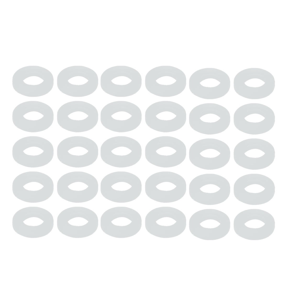 30pcs Clear Silicone Round Flat Washer Assortment Size 10x19x3mm Flat Washer