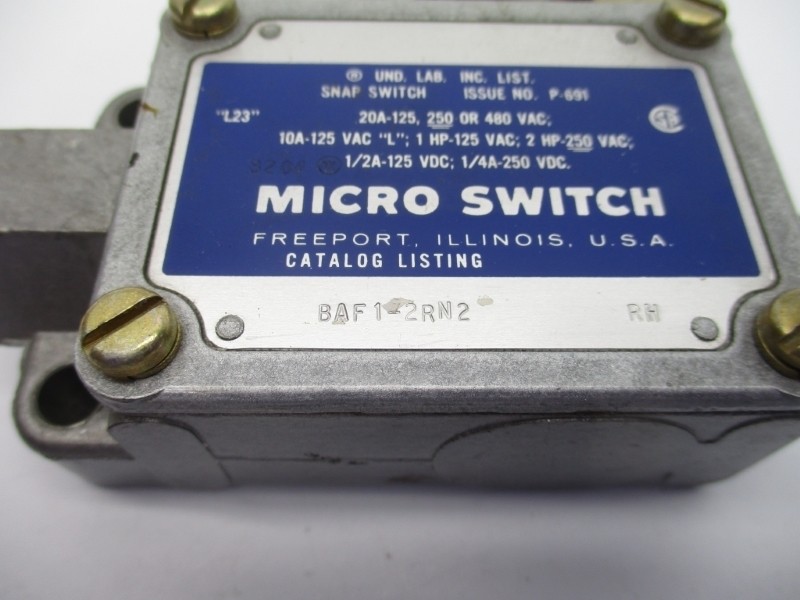 MICRO SWITCH BAF1-2RN2 UNMP