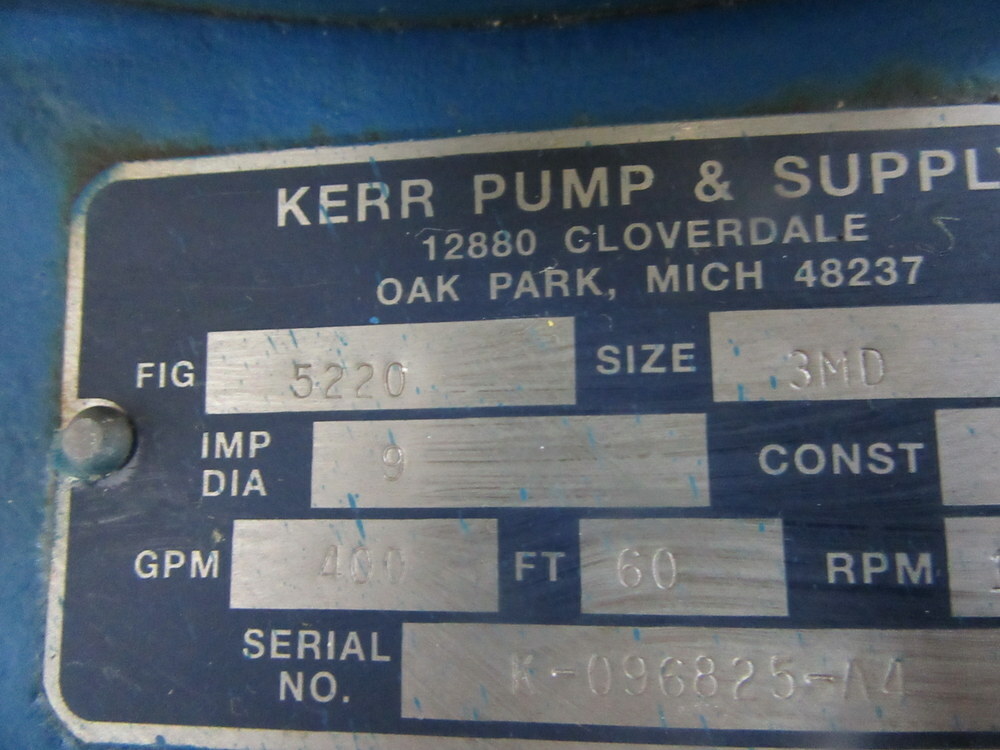 Kerr Pump 5220 Sump Pump 400 GPM Size 3MD Pump Only