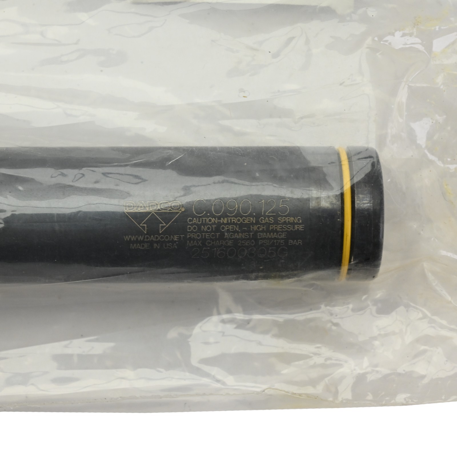 Dadco C.090.125.YW Nitrogen Gas Spring, 125mm Stroke, 177bar