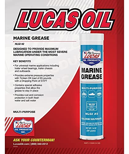 Lucas Oil 10682 Marine Grease 3 Ounce Combo Pack 3 Ounce, Multi