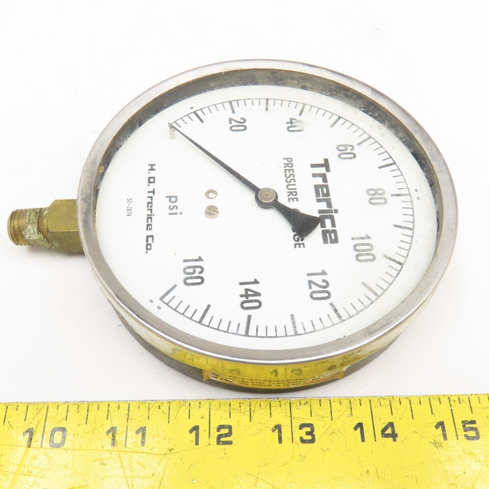 Trerice 52-2874 0-160 PSI Pressure Gage 5″ Bottom Ported 1/4″