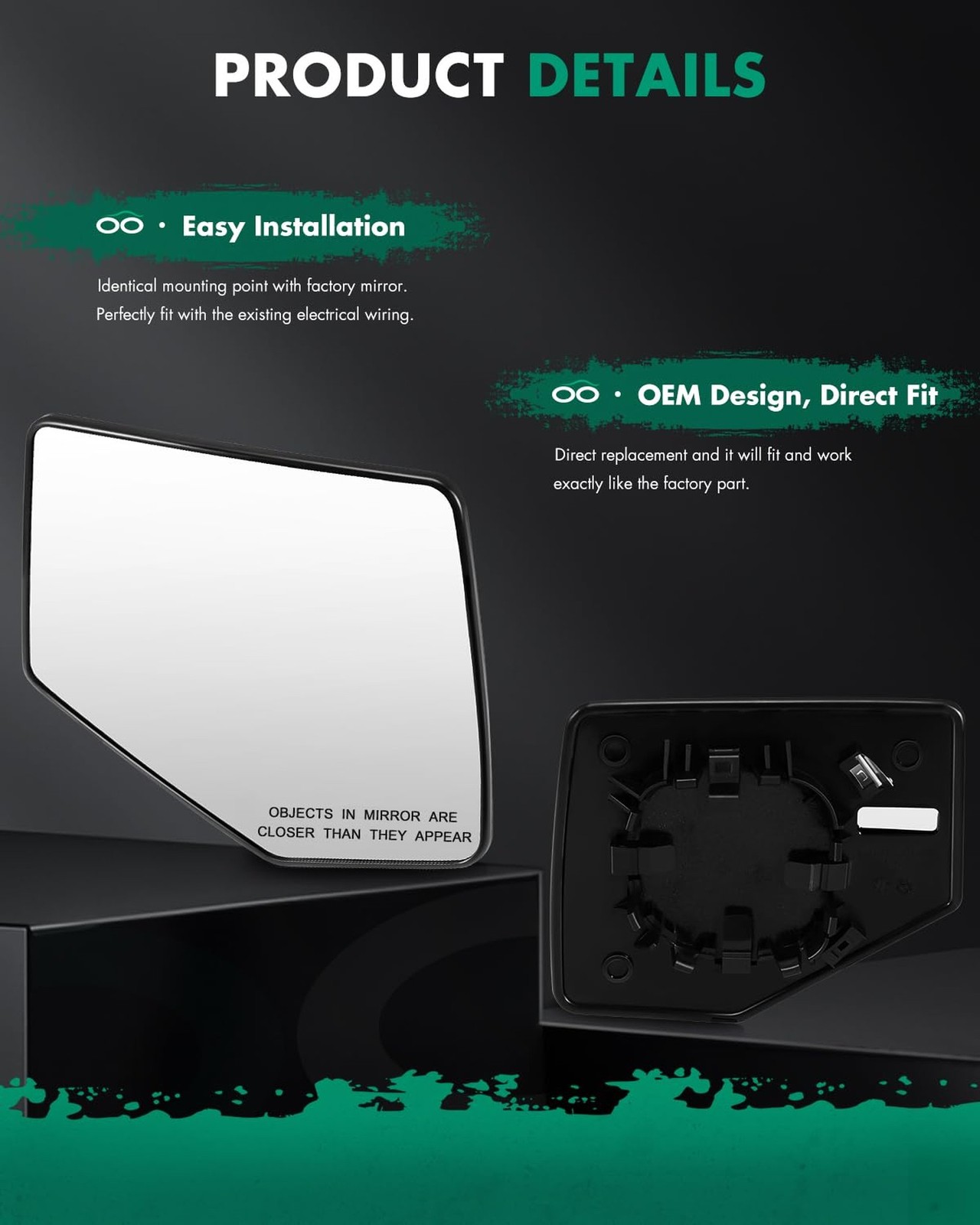 SCITOO Side View Mirror Glass Passenger Right Side Fit For 2006-2011 For Ford…