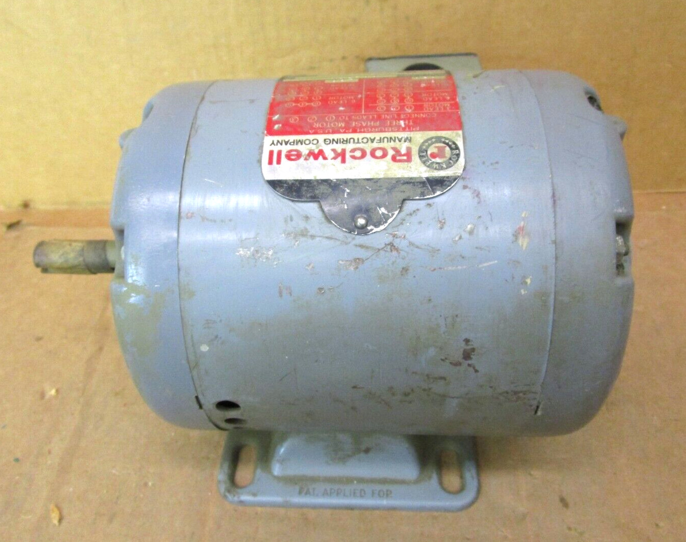Rockwell 66-379 Electric Motor 1/2 HP 1140 RPM 230/460 Volts 51126LR