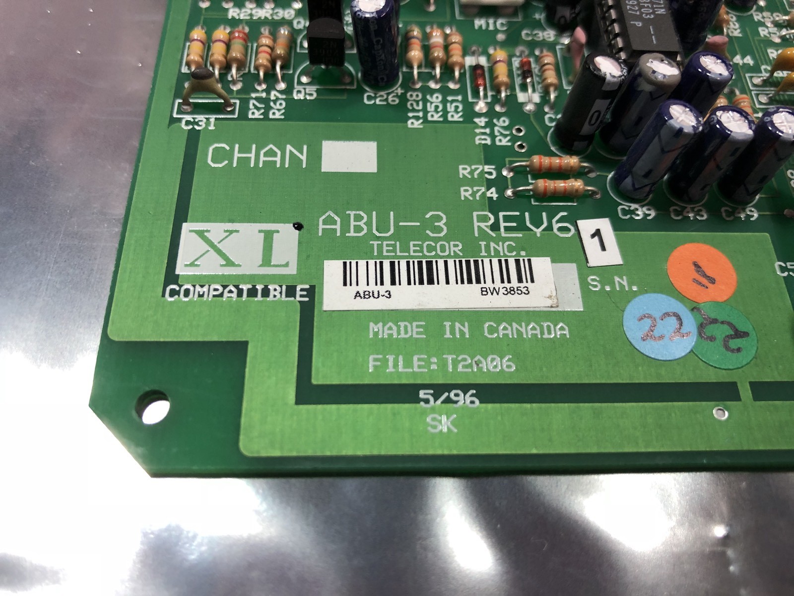 TELECOR AUDIO BUFFER BOARD CARD INTERCOM ABU-3, AVI-10567 SHIPSAMEDAY Box 11 “A”