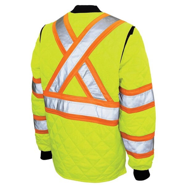 Tough Duck S43221 Men’s Hi-Vis Quilted Safety Jacket, 100% Polyester,