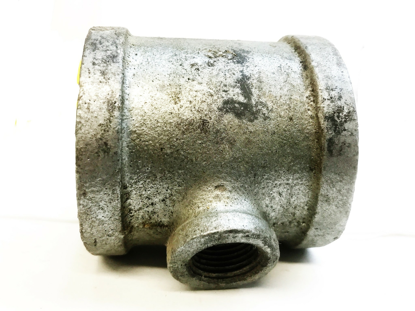 Galvanized Malleable Iron 2″ Female x 1/2″ Female x 2″ Female Tee NOS